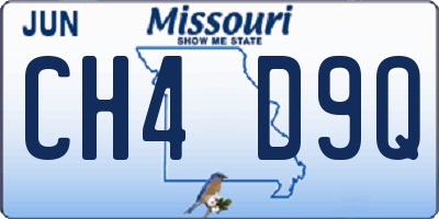 MO license plate CH4D9Q