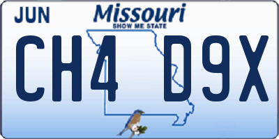 MO license plate CH4D9X