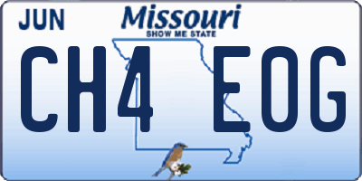 MO license plate CH4E0G
