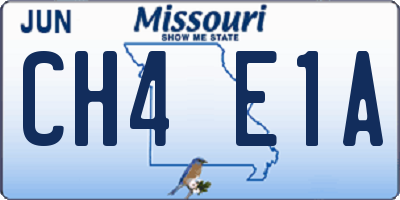 MO license plate CH4E1A