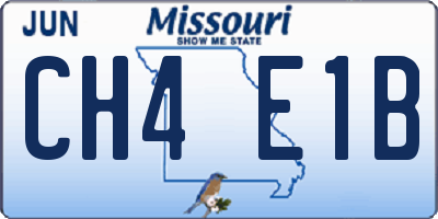 MO license plate CH4E1B
