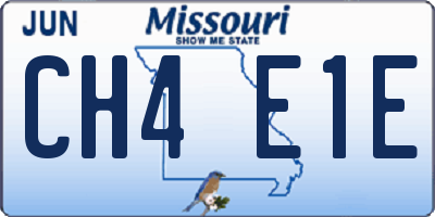 MO license plate CH4E1E