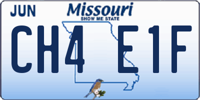 MO license plate CH4E1F