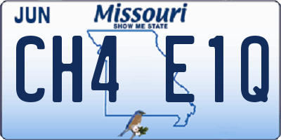 MO license plate CH4E1Q