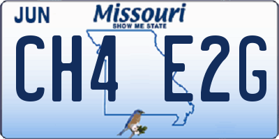 MO license plate CH4E2G