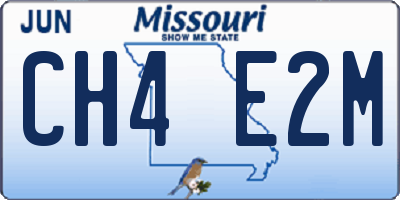 MO license plate CH4E2M