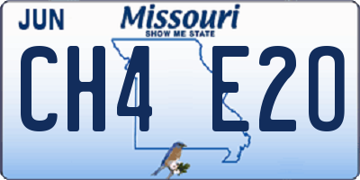 MO license plate CH4E2O