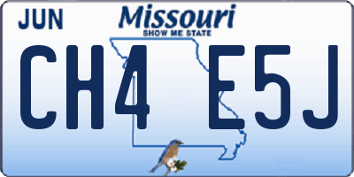 MO license plate CH4E5J