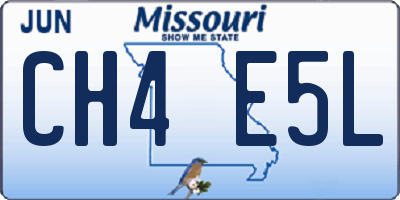 MO license plate CH4E5L
