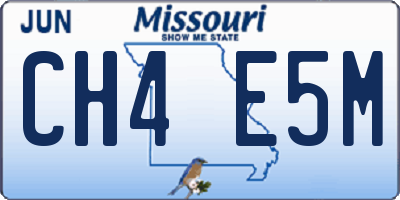 MO license plate CH4E5M