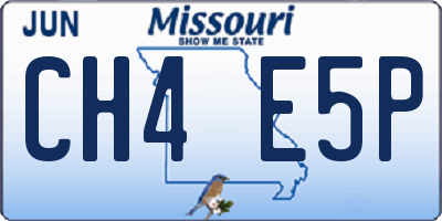 MO license plate CH4E5P