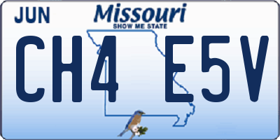 MO license plate CH4E5V