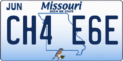 MO license plate CH4E6E