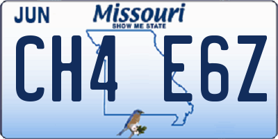 MO license plate CH4E6Z