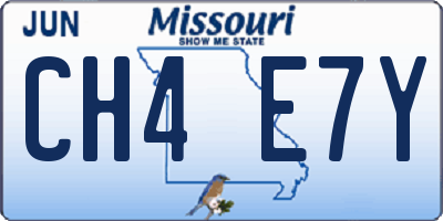 MO license plate CH4E7Y