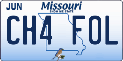 MO license plate CH4F0L