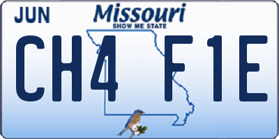MO license plate CH4F1E