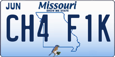 MO license plate CH4F1K