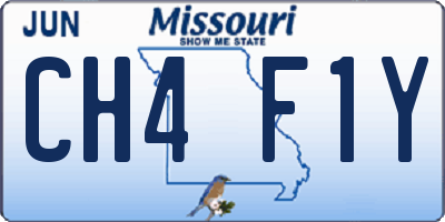 MO license plate CH4F1Y