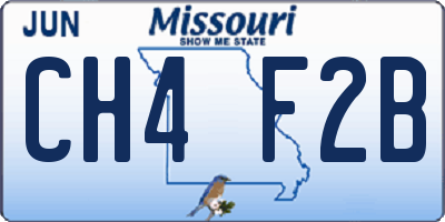MO license plate CH4F2B