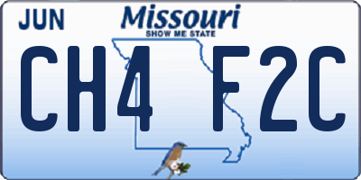 MO license plate CH4F2C