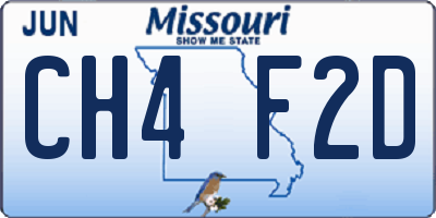 MO license plate CH4F2D