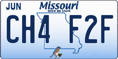 MO license plate CH4F2F