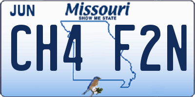MO license plate CH4F2N