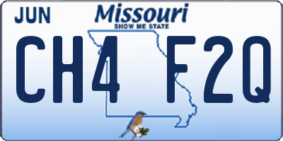 MO license plate CH4F2Q