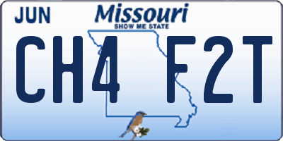 MO license plate CH4F2T