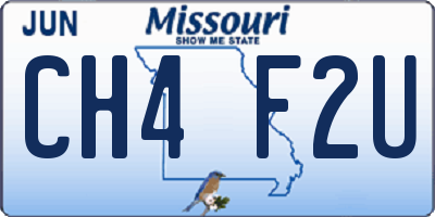 MO license plate CH4F2U