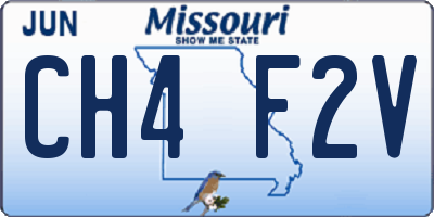 MO license plate CH4F2V