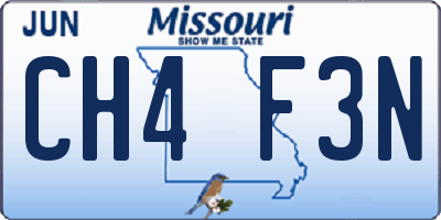 MO license plate CH4F3N