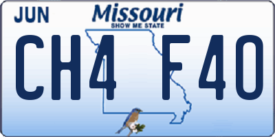 MO license plate CH4F4O