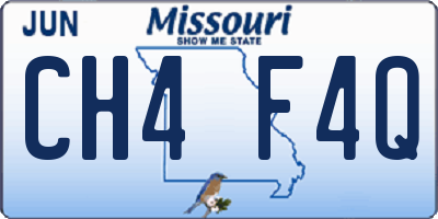 MO license plate CH4F4Q