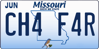 MO license plate CH4F4R
