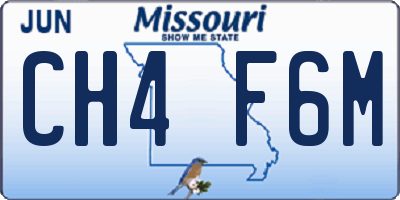 MO license plate CH4F6M