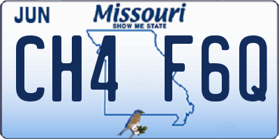 MO license plate CH4F6Q
