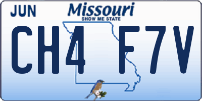 MO license plate CH4F7V