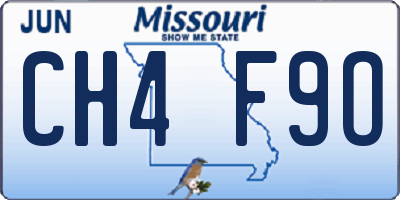 MO license plate CH4F9O