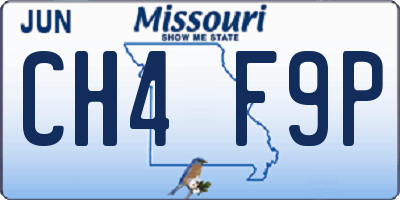 MO license plate CH4F9P