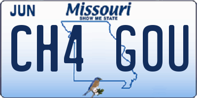 MO license plate CH4G0U
