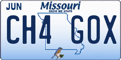 MO license plate CH4G0X