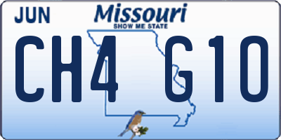 MO license plate CH4G1O