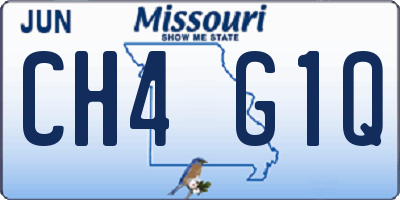 MO license plate CH4G1Q