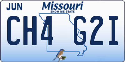 MO license plate CH4G2I