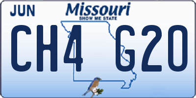 MO license plate CH4G2O