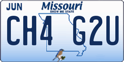 MO license plate CH4G2U