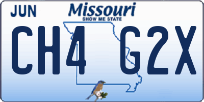 MO license plate CH4G2X