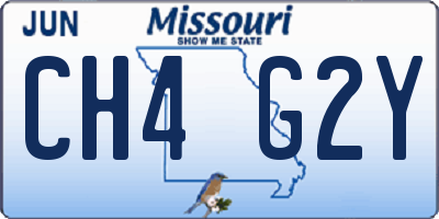 MO license plate CH4G2Y